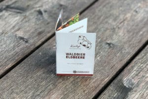 stehenden minibroschuere waldbier