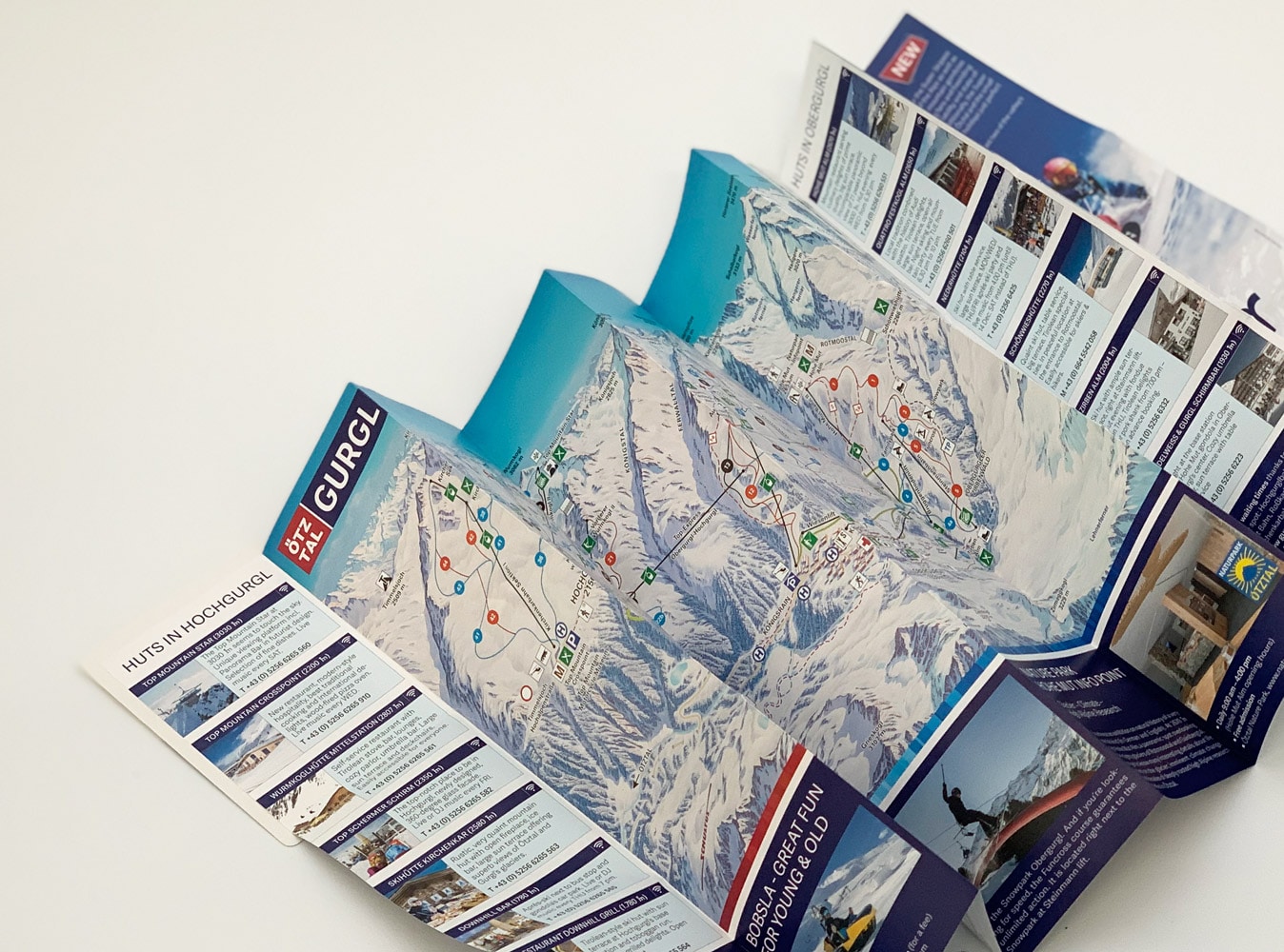 skiing map zcard printed