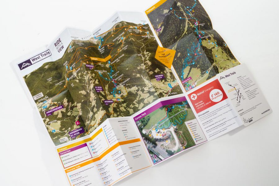 bike folding map WEXL Trails