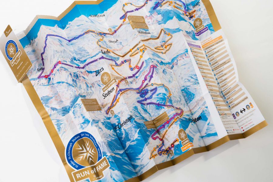 ski arlberg pocketfolder skiing map